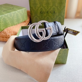 Классическая модель Gucci, двусторонняя кожа теленка с тиснением 