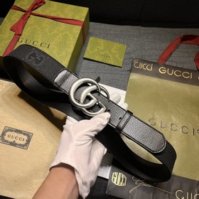 Gucci  Ширина 4,0 см  Новая модель Знаковая ткань GG в черном ц