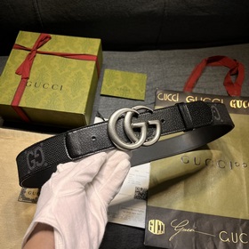 Gucci  Ширина 4,0 см  Новая модель Знаковая ткань GG в черном ц
