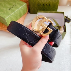 Классическая модель Gucci, двусторонняя кожа теленка с тиснением 