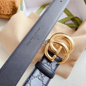 Классическая модель Gucci, двусторонняя кожа теленка с тиснением 