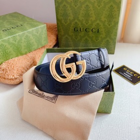 Классическая модель Gucci, двусторонняя кожа теленка с тиснением 
