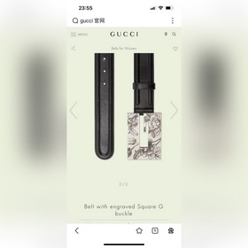 Gucci, ширина 4,0 см, новая модель. Пряжка в форме буквы G являет