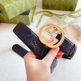 Классическая модель Gucci, двусторонняя кожа теленка с тиснением 