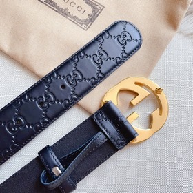 Классическая модель Gucci, двусторонняя кожа теленка с тиснением 