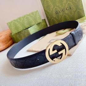 Классическая модель Gucci, двусторонняя кожа теленка с тиснением 