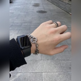 GUCCI InterlockingG цепочка в стиле кубинской цепочкиз серебра дл