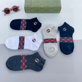 (5 пар в коробке) Gucci ins очень популярные короткие носки, из ч