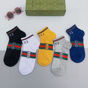 (5 пар в коробке) Gucci ins очень популярные мужские носки, из чи