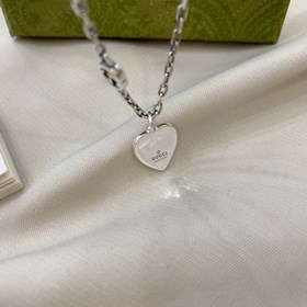 Gucci Interlocking Double G Enamel Light Blue Necklace Размер： 50