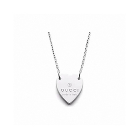 Подлинный Gucci серебряный кулон в форме сердца для пар, классиче