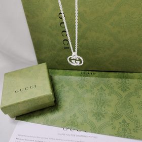 GUcci Классическая коллекция ожерелий с двойным G Трехмерный кул