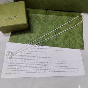 GUcci Классическая коллекция ожерелий с двойным G Трехмерный кул