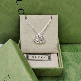GUcci Классическая коллекция ожерелий с двойным G Трехмерный кул