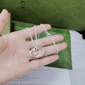 GUcci Классическая коллекция ожерелий с двойным G Трехмерный кул