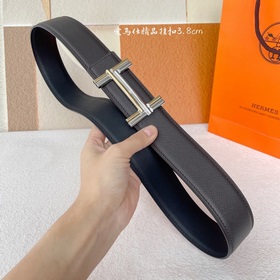 Hermes Оригинальный ремень Hermes, ширина 3,8 см, импортная кожа,