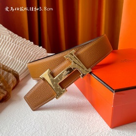 Hermes Оригинальный ремень Hermes, ширина 3,8 см, импортная кожа,