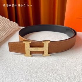 Hermes Оригинальный ремень Hermes, ширина 3,8 см, импортная кожа,