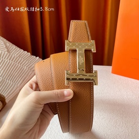 Hermes Оригинальный ремень Hermes, ширина 3,8 см, импортная кожа,