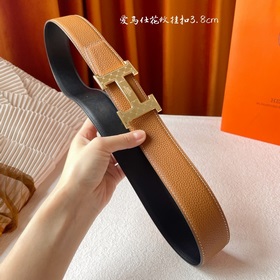 Hermes Оригинальный ремень Hermes, ширина 3,8 см, импортная кожа,