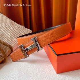 Hermes Оригинальный ремень Hermes, ширина 3,8 см, импортная кожа,