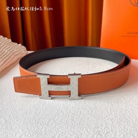 Hermes Оригинальный ремень Hermes, ширина 3,8 см, импортная кожа,