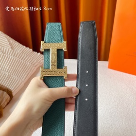Hermes Оригинальный ремень Hermes, ширина 3,8 см, импортная кожа,