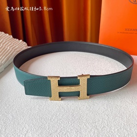 Hermes Оригинальный ремень Hermes, ширина 3,8 см, импортная кожа,