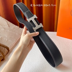 Hermes Оригинальный ремень Hermes, ширина 3,8 см, импортная кожа,