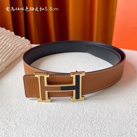Hermes Оригинальный ремень Hermes, ширина 3,8 см, импортная кожа,