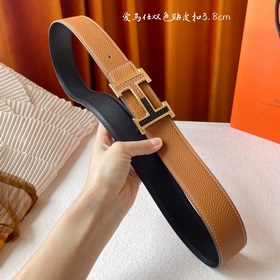 Hermes Оригинальный ремень Hermes, ширина 3,8 см, импортная кожа,