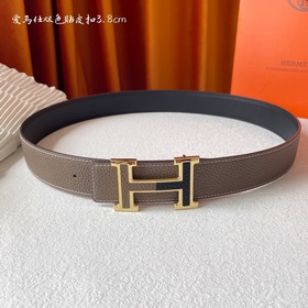Hermes Оригинальный ремень Hermes, ширина 3,8 см, импортная кожа,