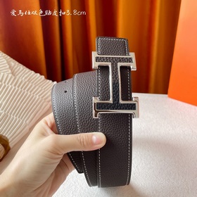 Hermes Оригинальный ремень Hermes, ширина 3,8 см, импортная кожа,