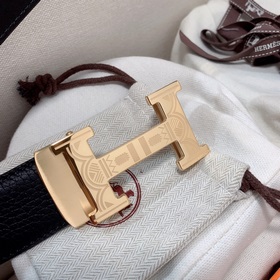 Hermès Clemence автоматический ремень для мужчин из телячьей кожи