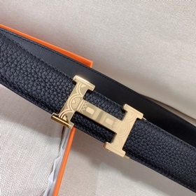 Hermès Clemence автоматический ремень для мужчин из телячьей кожи