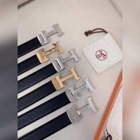Hermès Clemence автоматический ремень для мужчин из телячьей кожи