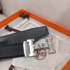 Hermès Clemence автоматический ремень для мужчин из телячьей кожи