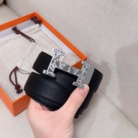 Hermès Clemence автоматический ремень для мужчин из телячьей кожи