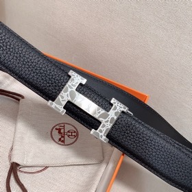 Hermès Clemence автоматический ремень для мужчин из телячьей кожи