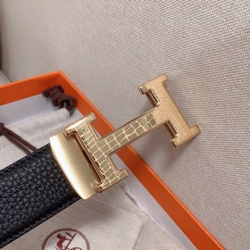Hermès Clemence автоматический ремень для мужчин из телячьей кожи