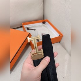 Hermès Clemence автоматический ремень для мужчин из телячьей кожи
