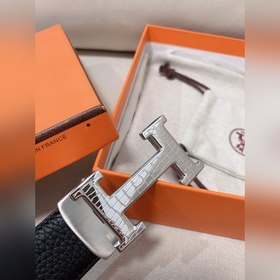 Hermès Clemence автоматический ремень для мужчин из телячьей кожи