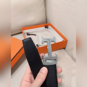 Hermès Clemence автоматический ремень для мужчин из телячьей кожи