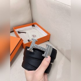Hermès Clemence автоматический ремень для мужчин из телячьей кожи
