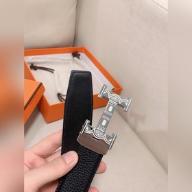 Hermès Clemence автоматический ремень для мужчин из телячьей кожи