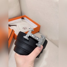 Hermès Clemence автоматический ремень для мужчин из телячьей кожи
