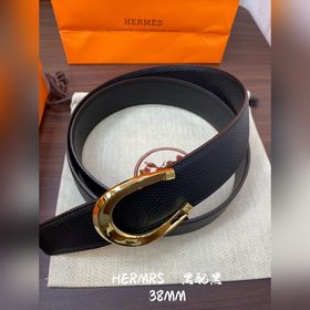 Hermes-H BELT BUCKLE & REVERSIBLE LEATHER STRAP 38 мм, аналог