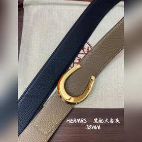 Hermes-H BELT BUCKLE & REVERSIBLE LEATHER STRAP 38 мм, аналог