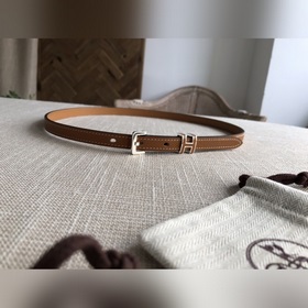Hermès POP H 15 Женский ремень, ширина 1,5 см, ck37, золотисто-ко