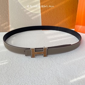 Hermes Оригинальный ремень Hermes, ширина 2,4 см, импортная кожа,